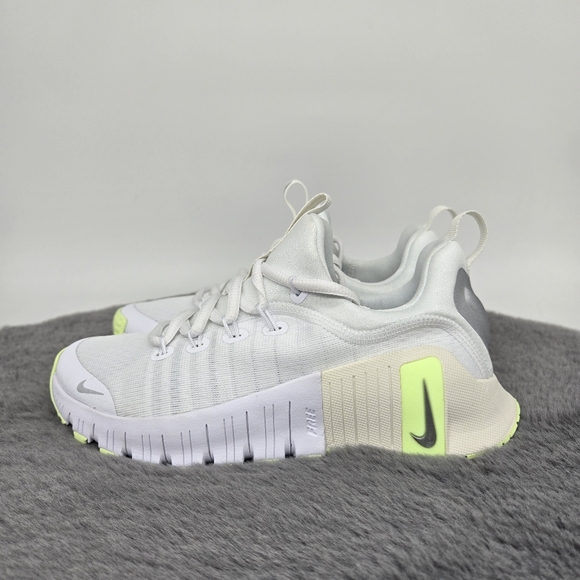 Nike Shoes - New Nike Free Metcon 6 'White Metallic Silver Barely Volt' Women's Shoes Size 5